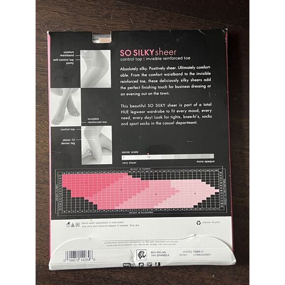 Hue Women's So Silky Sheer Control Top Pantyhose NATURAL (10762) | Size 1 - Picture 2 of 3